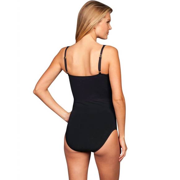 NEW KALLURE dd-cup twist front underwire one piece swimsuit in black - Picture 3 of 3